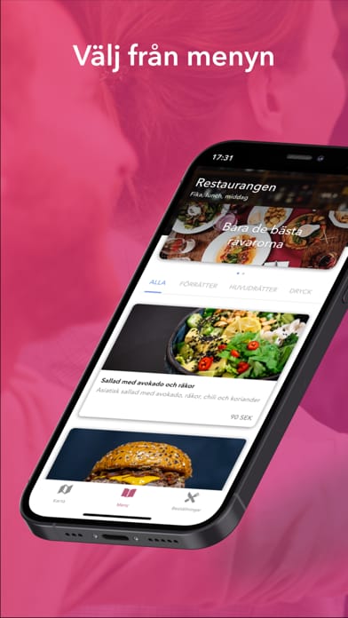 Skärmbild av WeiQ i mobilen